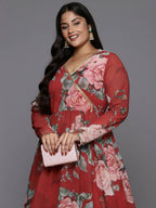 Ahalyaa Women's Traditional wear Kurta Set - Red | Grocsy
