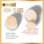 Myglamm Glow To Glamour Shimmer And Fixing Powder - Pearlescent Finish - Finesse | Grocsy