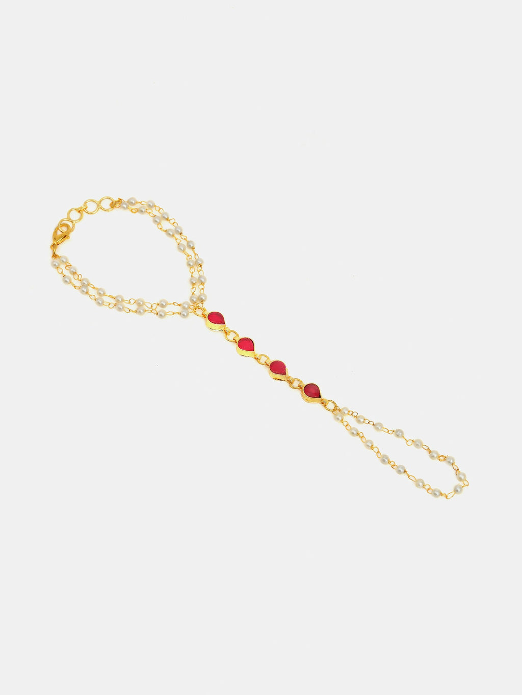 Ruby Raang Mannat Pearl Haath Phool | Grocsy
