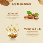 VI-JOHN Naturale Almond Enriched Hair Oil Soft & Shine With Vitamin A,E & F | Grocsy
