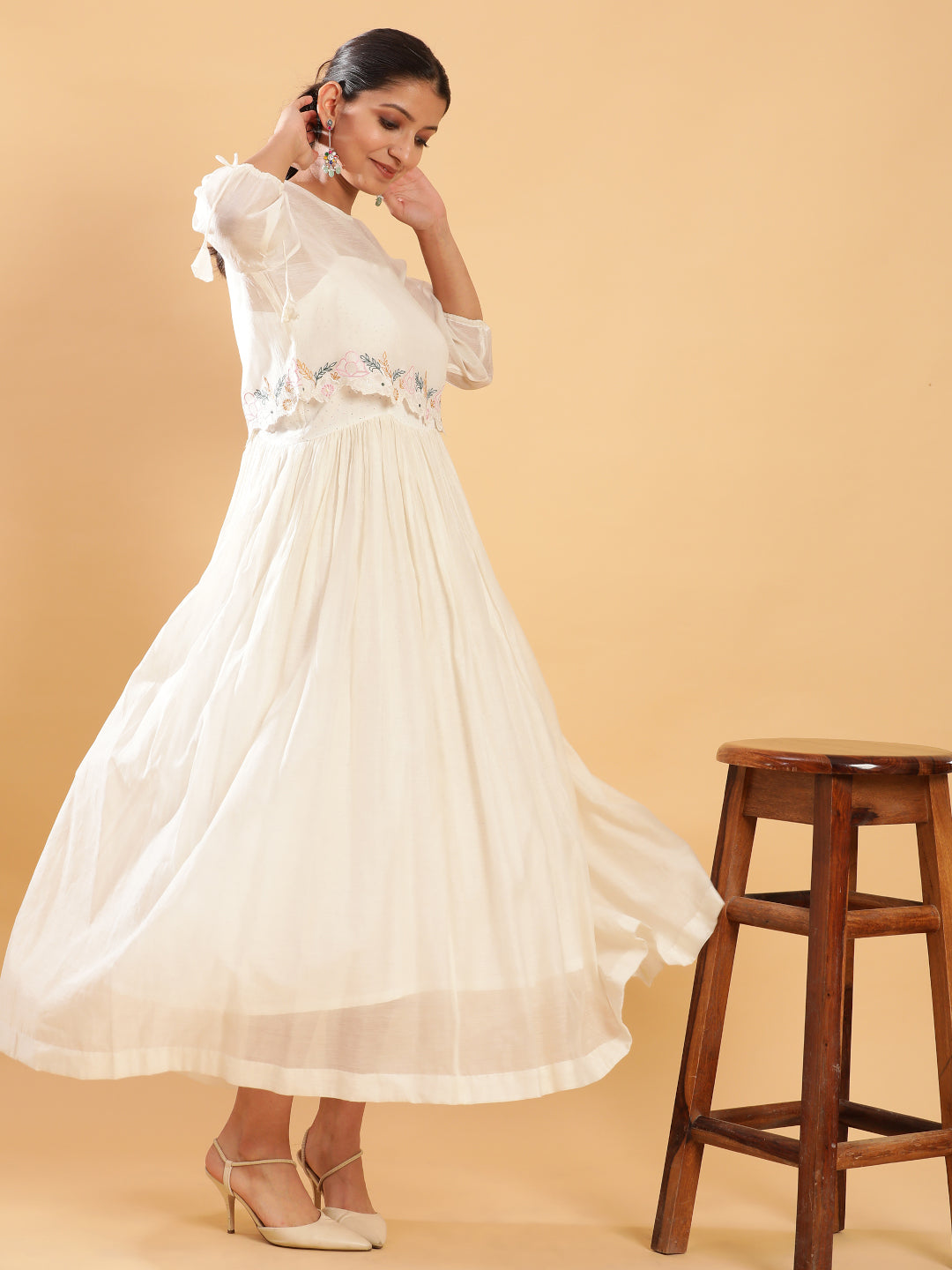BohoJazz Bohemian Signature Dress with Embroidered Mul Top | Grocsy