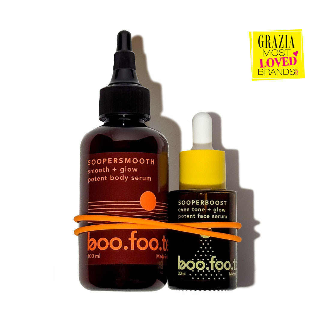 Boofootel SOOPER DUO: Face + Body Serum Set | Grocsy