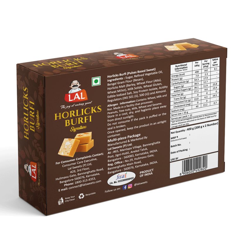 Lal Sweets Horlicks Burfi | Grocsy