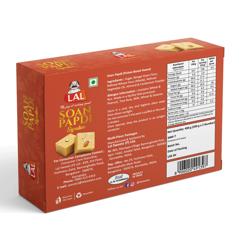 Lal Sweets Soan Papdi Premium | Grocsy