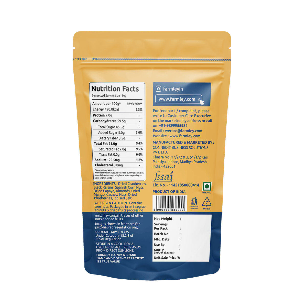 Farmley Tropical Savoury Snack Mix | Grocsy