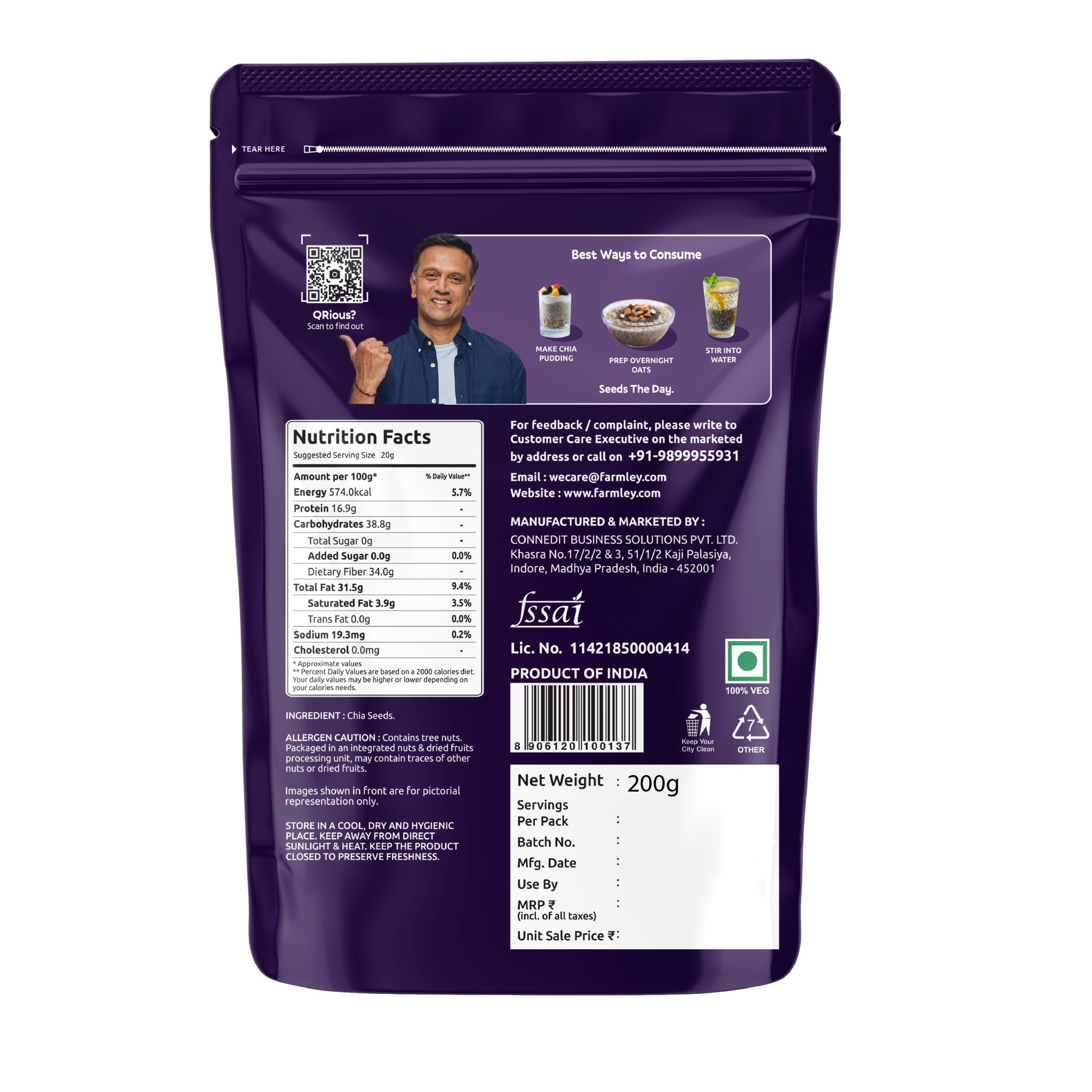 Farmley Chia Seeds | Grocsy