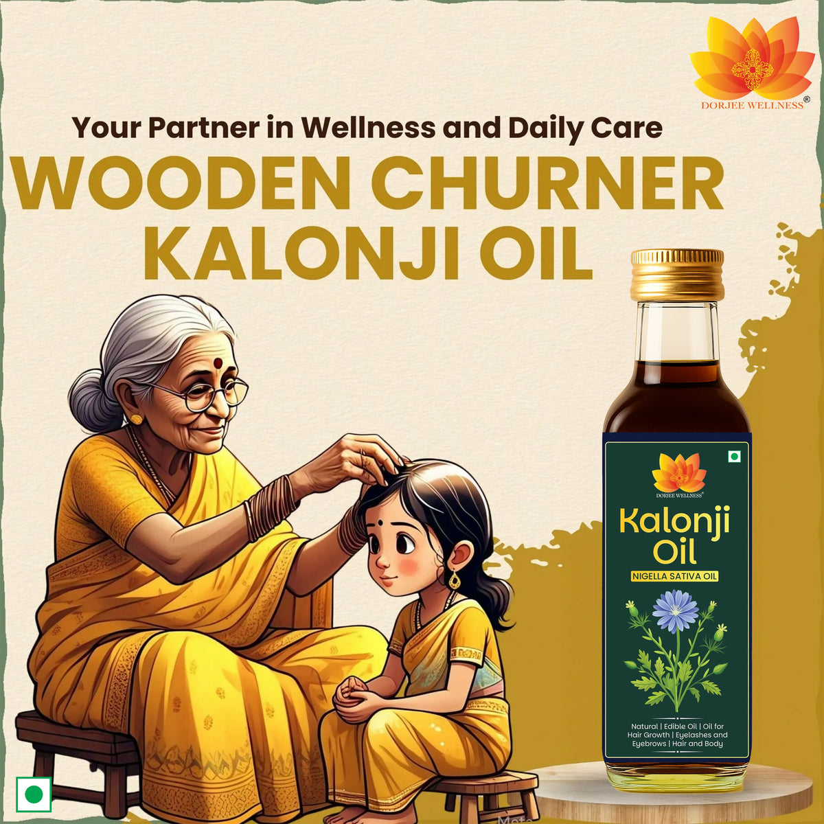 Dorjee Wellness Wood Pressed Kalonji (Black Seed) Oil | Grocsy