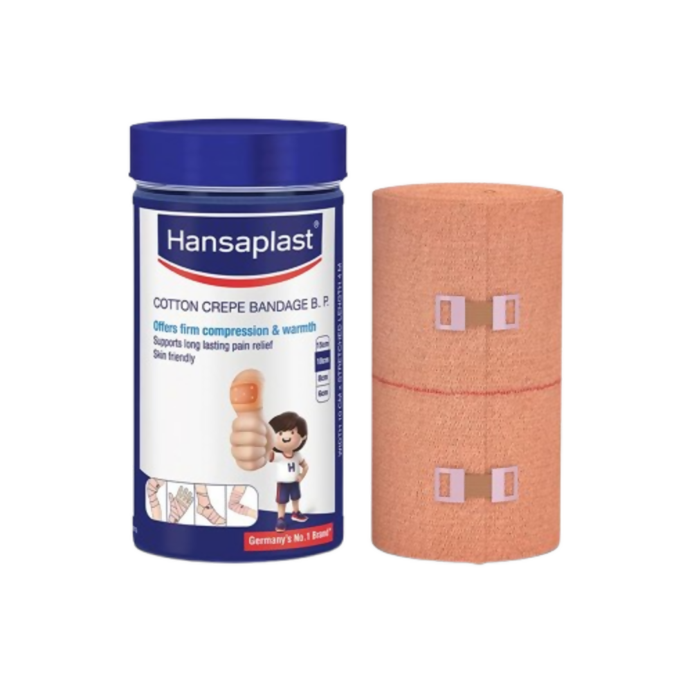 Hansaplast Soft Cotton Crepe Bandage For Pain Relief - 10CM x 4MTR | Grocsy