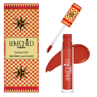 LoveChild By Masaba Gupta Striker Transfer-proof Reddish Orange Liquid Lipstick | Grocsy