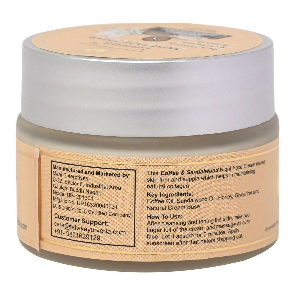 Tatvik Ayurveda Lavanya Night Face Cream (Coffee & Sandalwood) | Grocsy