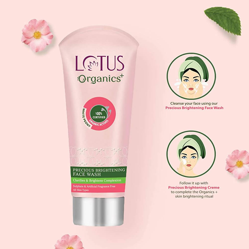 Lotus Organics+ Precious Brightening Face Wash | Grocsy