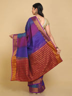 Kalamandir Ikkat Print Multi Color Uppada Saree With Zari Border | Grocsy
