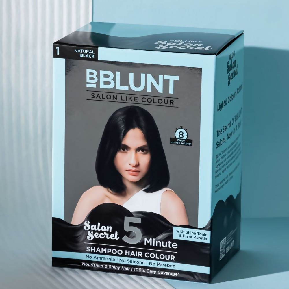 BBlunt Salon Secret 5 Minute Shampoo Hair Colour - Natural Black | Grocsy