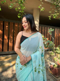 Vamsee Aditi Sky Georgette Saree | Grocsy