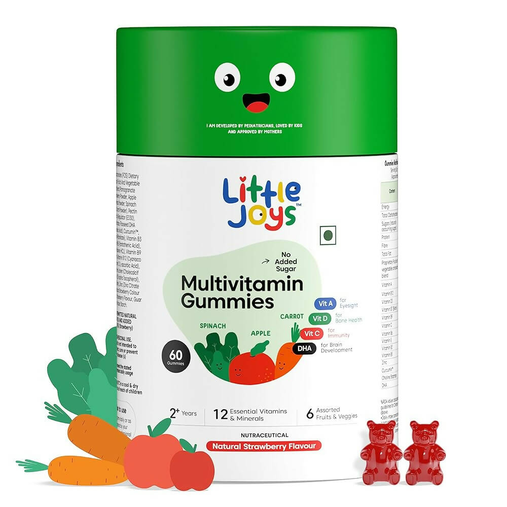 Little Joys Multivitamin Gummies for Kids (2-6 yrs) - No Added Sugar | Grocsy