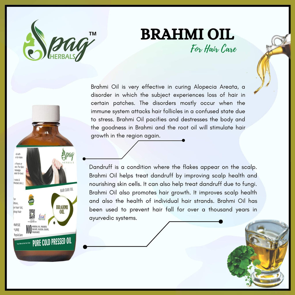 Spag Herbals Brahmi Oil For Hair Care | Grocsy