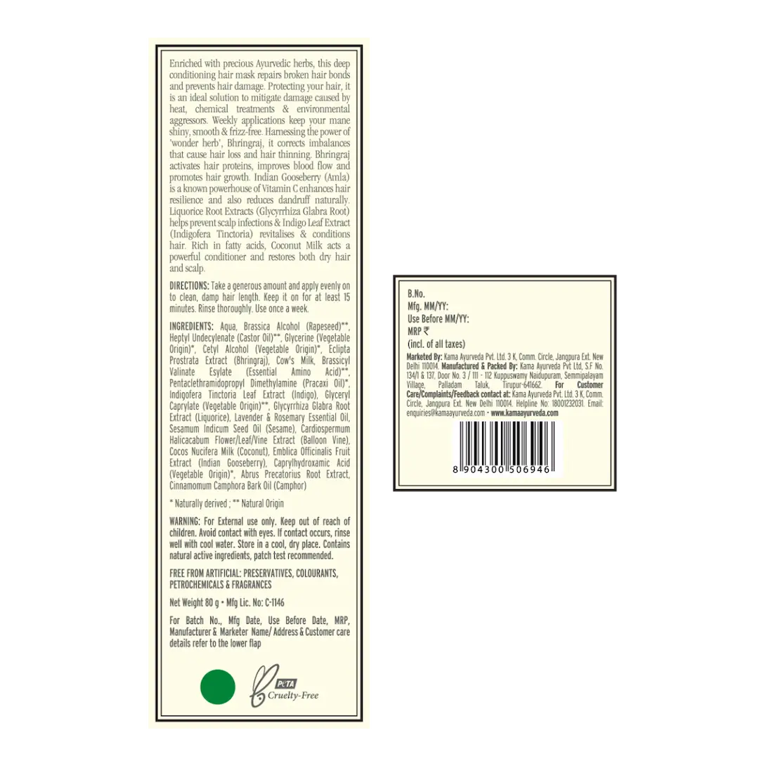 Kama Ayurveda Bringadi Intensive Repair Post Wash Hair Mask | Grocsy