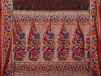 Brown Bandhani Paithani Silk Handloom Saree with Peacocks Border and Pallu Design - Global Threads | Grocsy