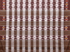 Brown Pochampally Ikat Cotton Handloom Saree with Strips Design No Blouse - Global Threads | Grocsy