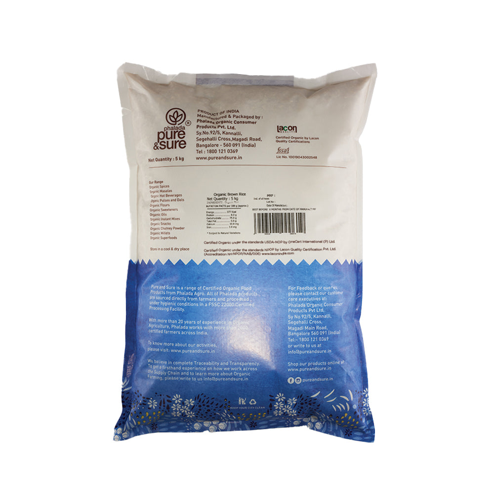 Pure & Sure Organic Brown Rice | Grocsy
