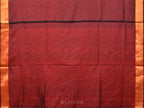 Brown Uppada Silk Handloom Saree with One Side Border Design - Global Threads | Grocsy