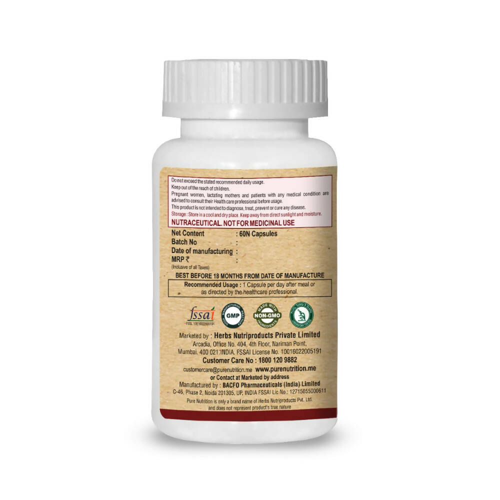 Pure Nutrition Lung Detox with Vitamin C & Grape Seed Extract Veg Capsules | Grocsy