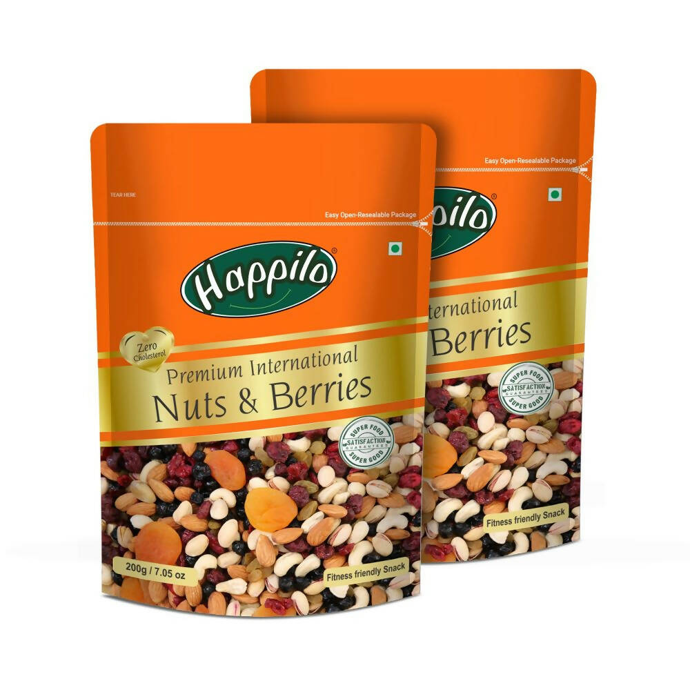 Happilo Healthy & Tasty Premium Nuts and Berries Mix | Grocsy
