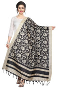 Vamika Peacock Printed Khadi Bhagalpuri Dupatta | Grocsy