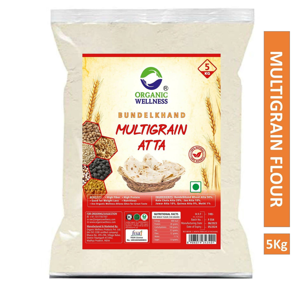 Organic Wellness Bundelkhand Whole Wheat Multigrain Atta - Swadesiicart