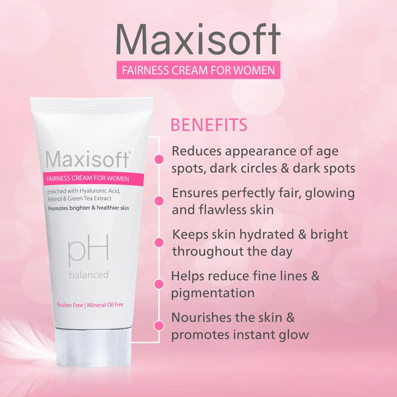 Maxisoft Fairness Cream For Women For Glowing & Brightening Skin | Grocsy