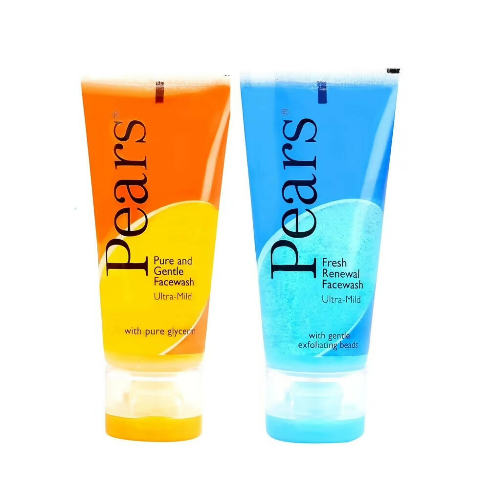 Pears Pure & Gentle Ultra Mild Facewash & Ultra Mild Fresh Renewal Facewash Combo | Grocsy
