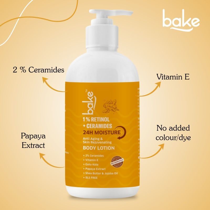 Bake 1% Retinol & Ceramides Body Lotion | Grocsy