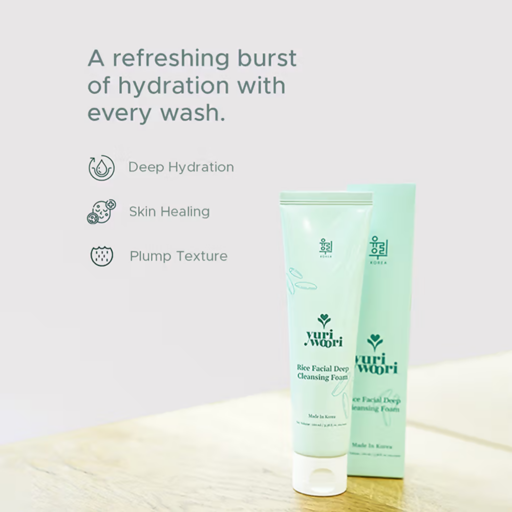 Yuri Woori Rice Facial Deep Cleansing Foam | Grocsy