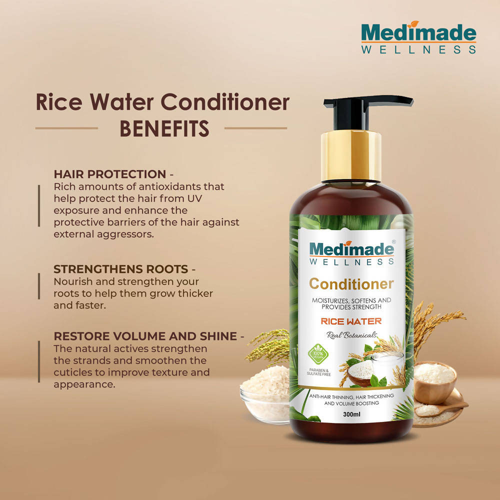 Medimade Wellness Rice Water Hair Conditioner | Grocsy
