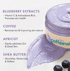 mCaffeine Blueberry Breeze Body Scrub, Exfoliates, Removes Tan, Fruity Blueberry Aroma | Grocsy