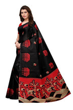 Vamika Latest Black Color Kalamkari With Jhalar Khadi Silk Saree | Grocsy