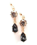 Bling Accessories Swarovski Crystal Rose Patina Earrings | Grocsy