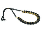 Mominos Fashion Johar Kamal Gold-Polished Brass Finish Pearls Work Choker For Women (Black) | Grocsy