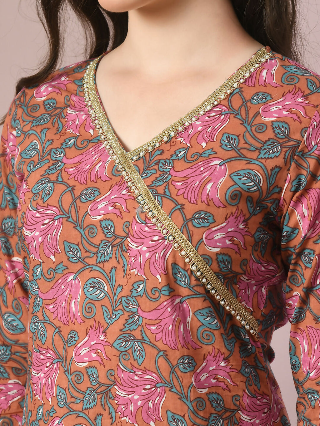 Myshka Women's Multi Printed Cotton Straight Party Kurta Set | Grocsy