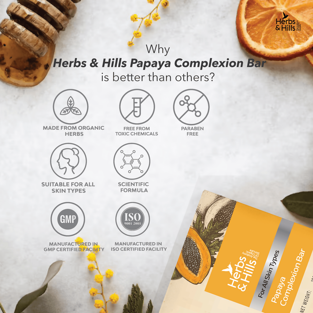 Herbs & Hills Papaya Complexion Bar | Grocsy