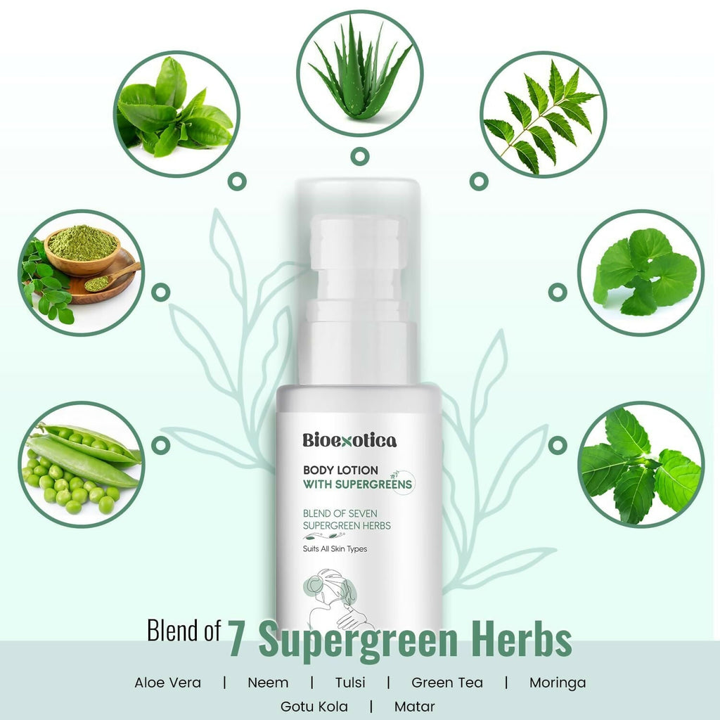 Bioexotica Body Lotion With Seven herbs For 24 hours Moisture Lock | Grocsy