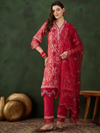 Sangria Printed Kurta & Trouser With Dupatta | Grocsy