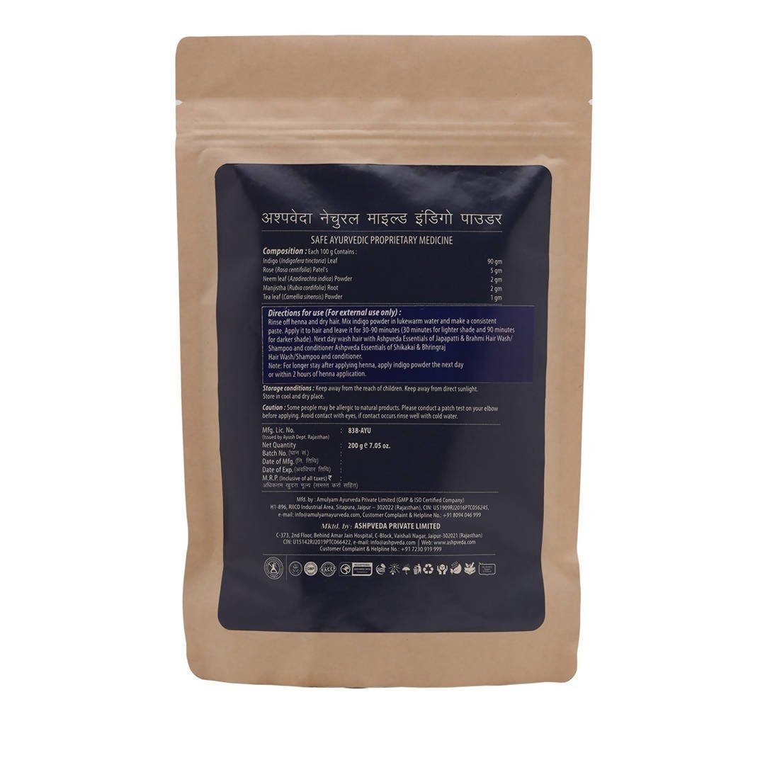Ashpveda Natural Mild Indigo Powder | Grocsy