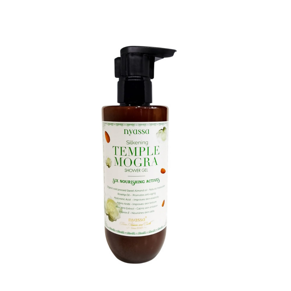 Nyassa Silky And Relaxing Temple Mogra Shower Gel With 6 Nourishing Actives | Grocsy