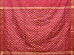 Burgundy Uppada Silk Handloom Saree with Jamdani Pallu Design - Global Threads | Grocsy