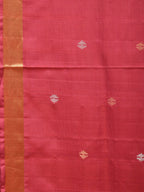 Burgundy Uppada Silk Handloom Saree with Jamdani Pallu Design - Global Threads | Grocsy