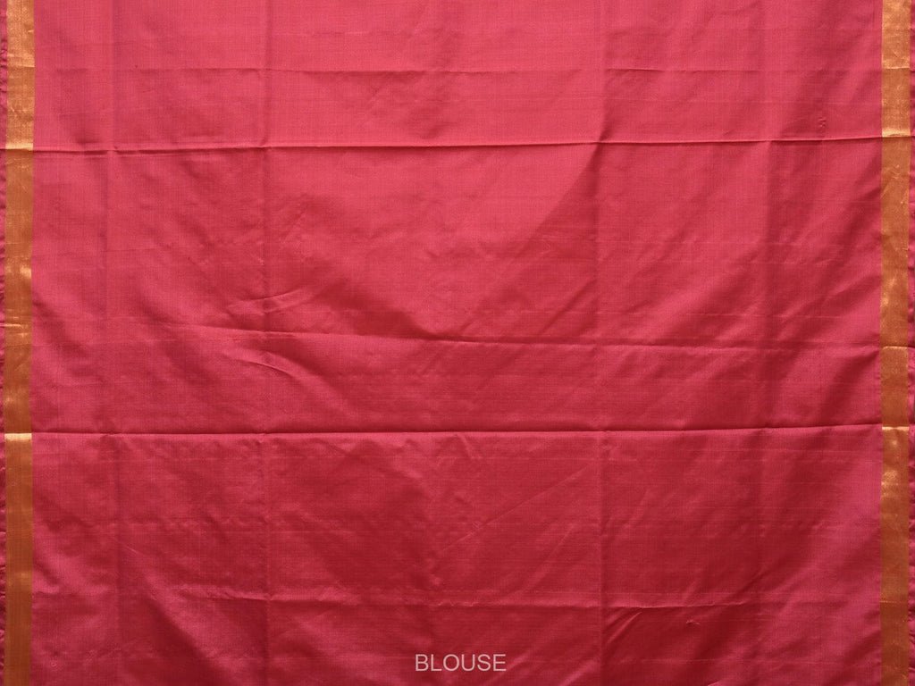 Burgundy Uppada Silk Handloom Saree with Jamdani Pallu Design - Global Threads | Grocsy
