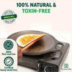 The Indus Valley Super Smooth Cast Iron Set: Frypan+ Kadai+ Tawa, Kitchen set for Home, Nonstick, 100% Pure,Toxin-free, Tadka Pan | Grocsy