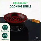 The Indus Valley 100% Pure Iron Cookware Set: Tawa+ Fry Pan+ Wok, Toxin-free Sheet Iron, Pre-seasoned, Induction & Gas, Kitchen Set for Home, Kadai | Grocsy