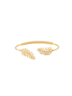 NVR Women Gold-Polished Adjustable Kada Bracelet | Grocsy